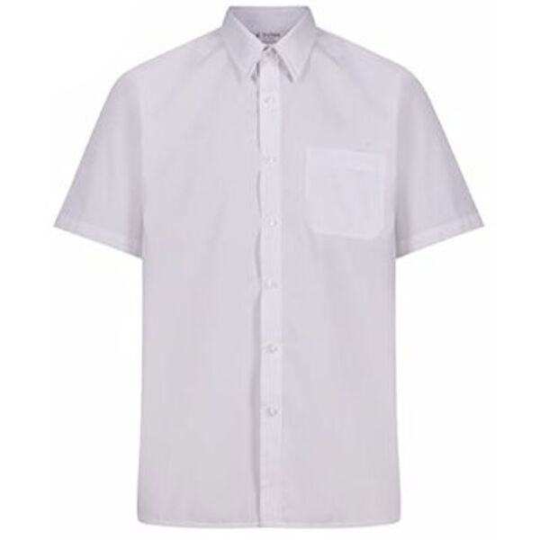 Short Sleeve Non Iron Polycotton Shirts - Twin Pack - senior Thumbnail